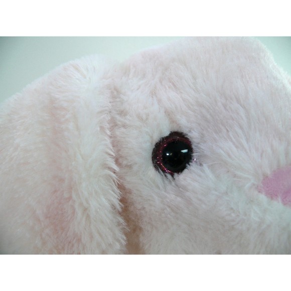 KellyToy Pink Bunny Rabbit Plush 12" plaid bow floppy ears - Picture 4 of 8